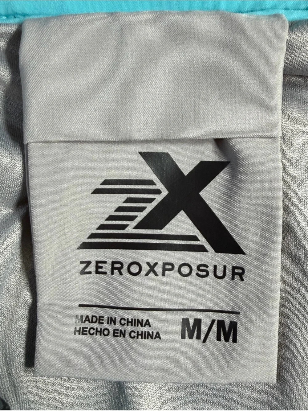 ZeroXposur Men’s Swim Trunks Sz M Gray Black Print Cargo Board Shorts Quick Dry